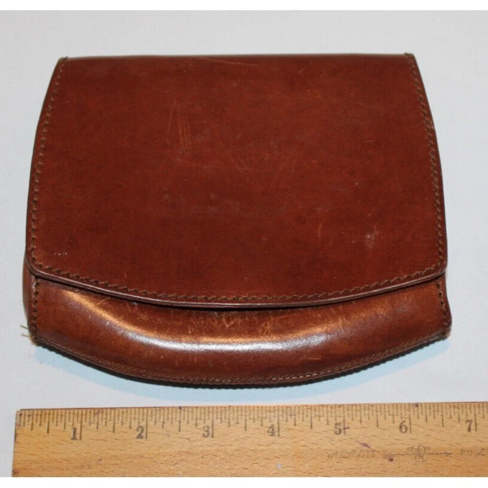 De Vecchi by Hamilton Hodge genuine leather purse Italy brown (no strap)